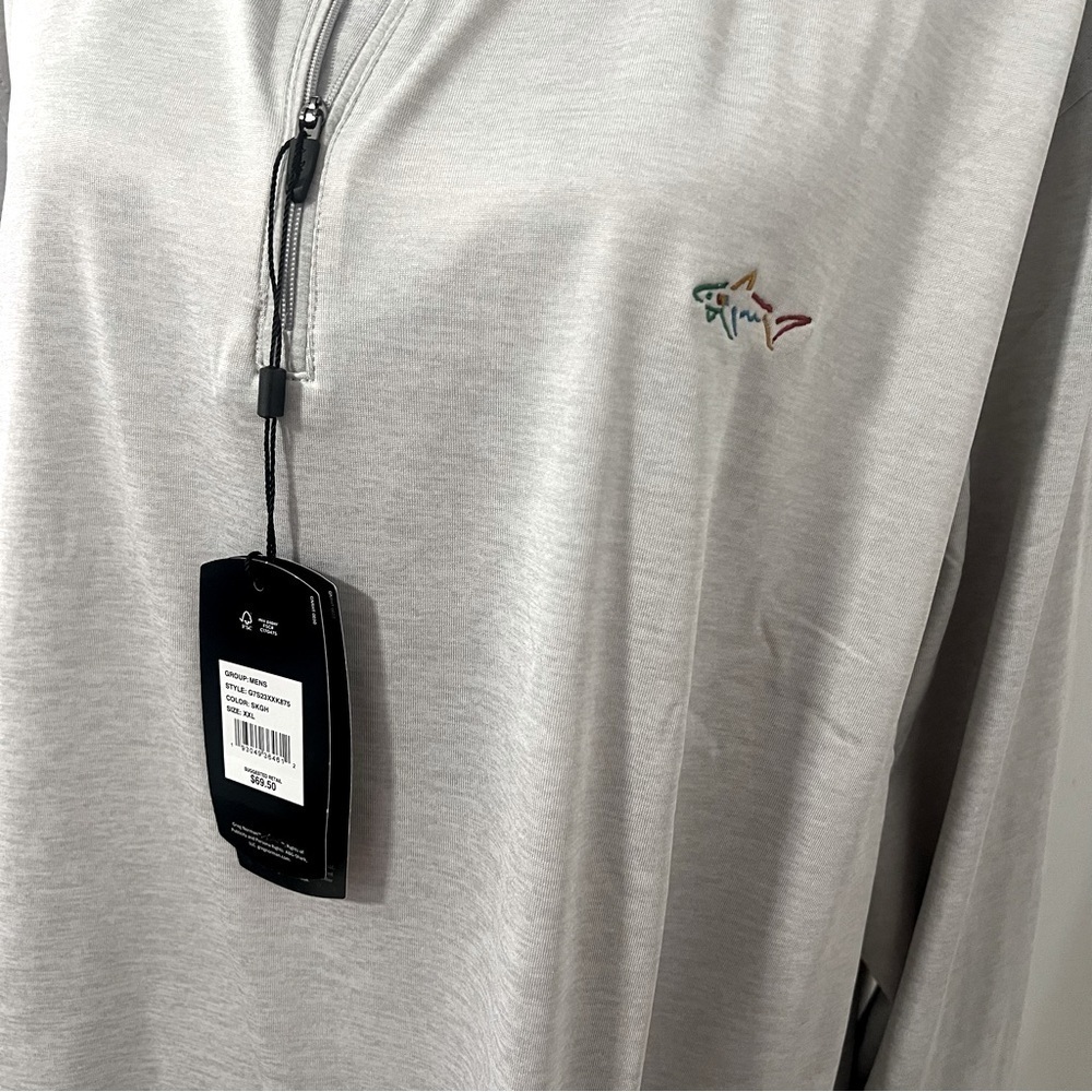 NWT Greg Norman Mens XXL Quarter Zip Golf Pullover Stretch Fleece Lined Play-Dri - Picture 3 of 10
